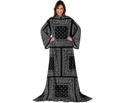 Black and White Bandana Monk Blankets