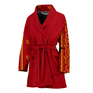 res bandana print robe for women