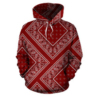 pullover red bandana hoodie