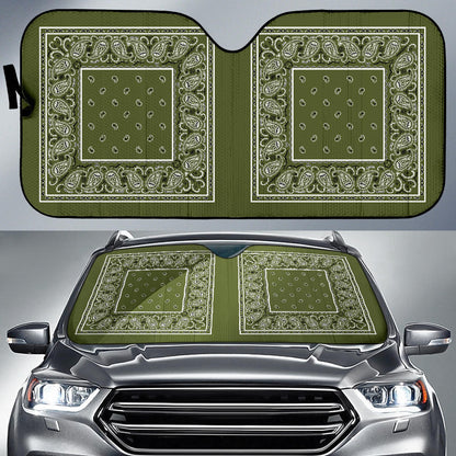 green bandana car window shade SUV