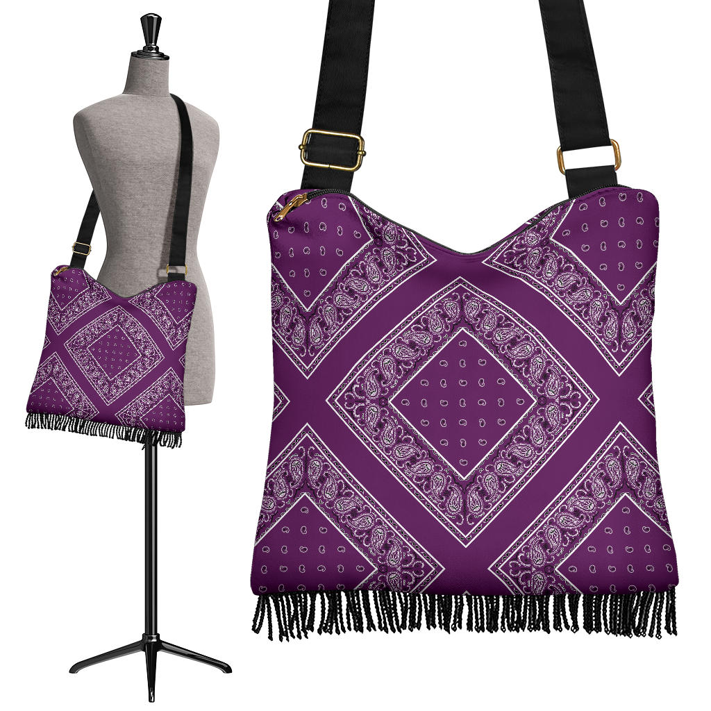 Plum Purple Bandana Crossbody Bag