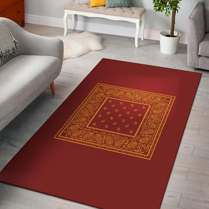 red and gold carpeting