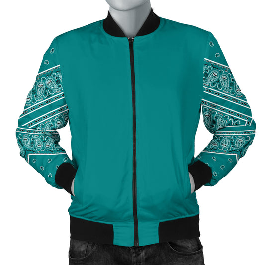 teal bandana jacket for men