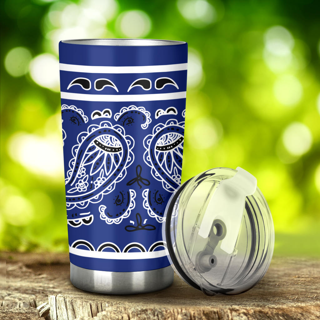 royal blue bandana car cup