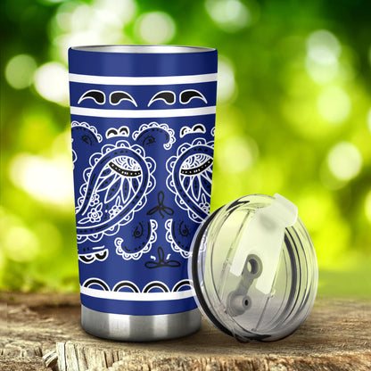 royal blue bandana car cup