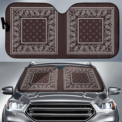 brown bandana lowrider auto window shade