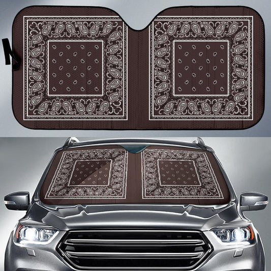 brown bandana lowrider auto window shade
