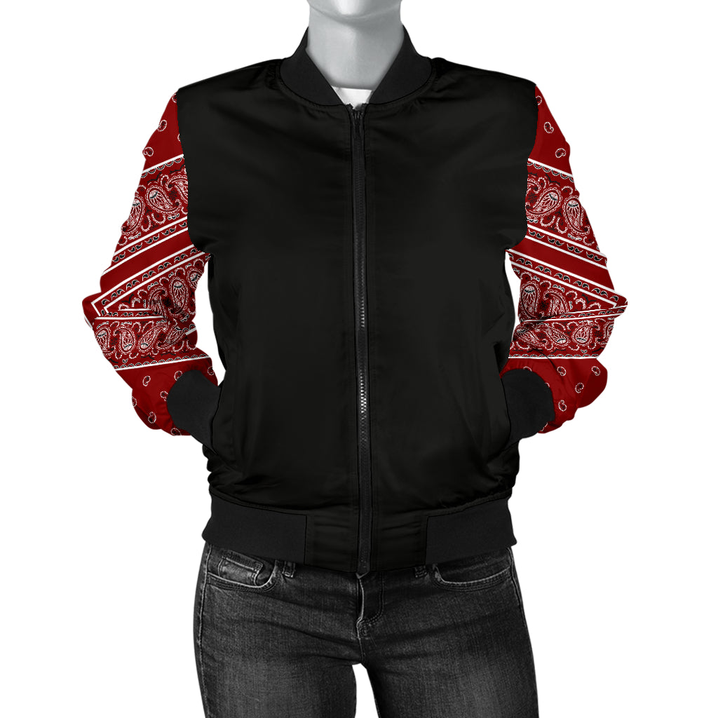 maroon bandana jacket for women