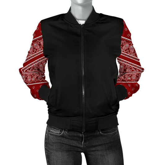 maroon bandana jacket for women