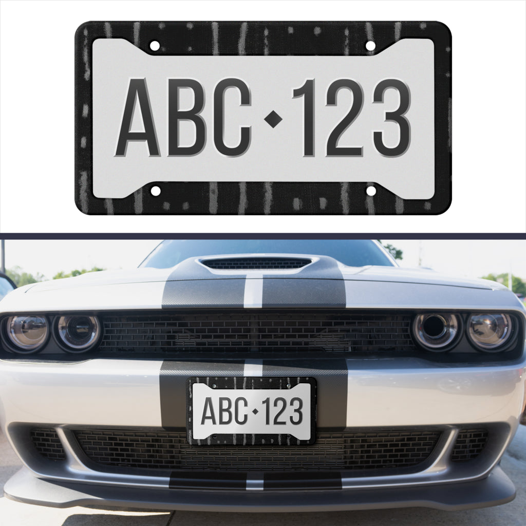 African mudcloth license plate frame