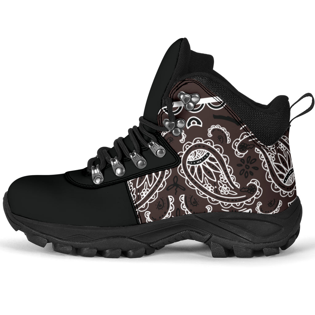 Coffee Brown Bandana Alpine Boots