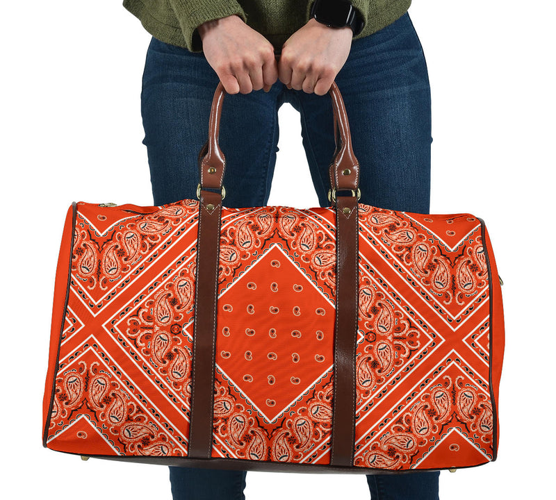 orange bandana travel bag
