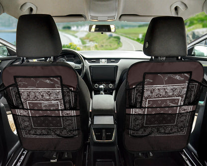 Coffee Brown  Bandana Car Seat Organizers