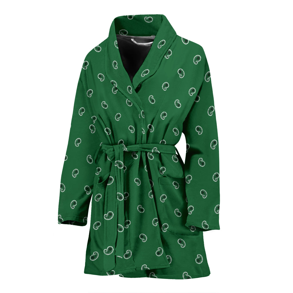 green bandana robe for women