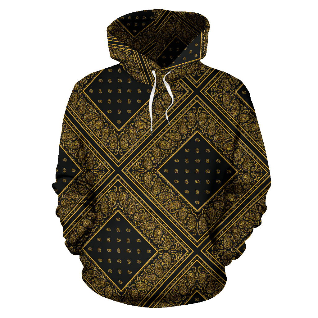 black and yellow bandana hoodie