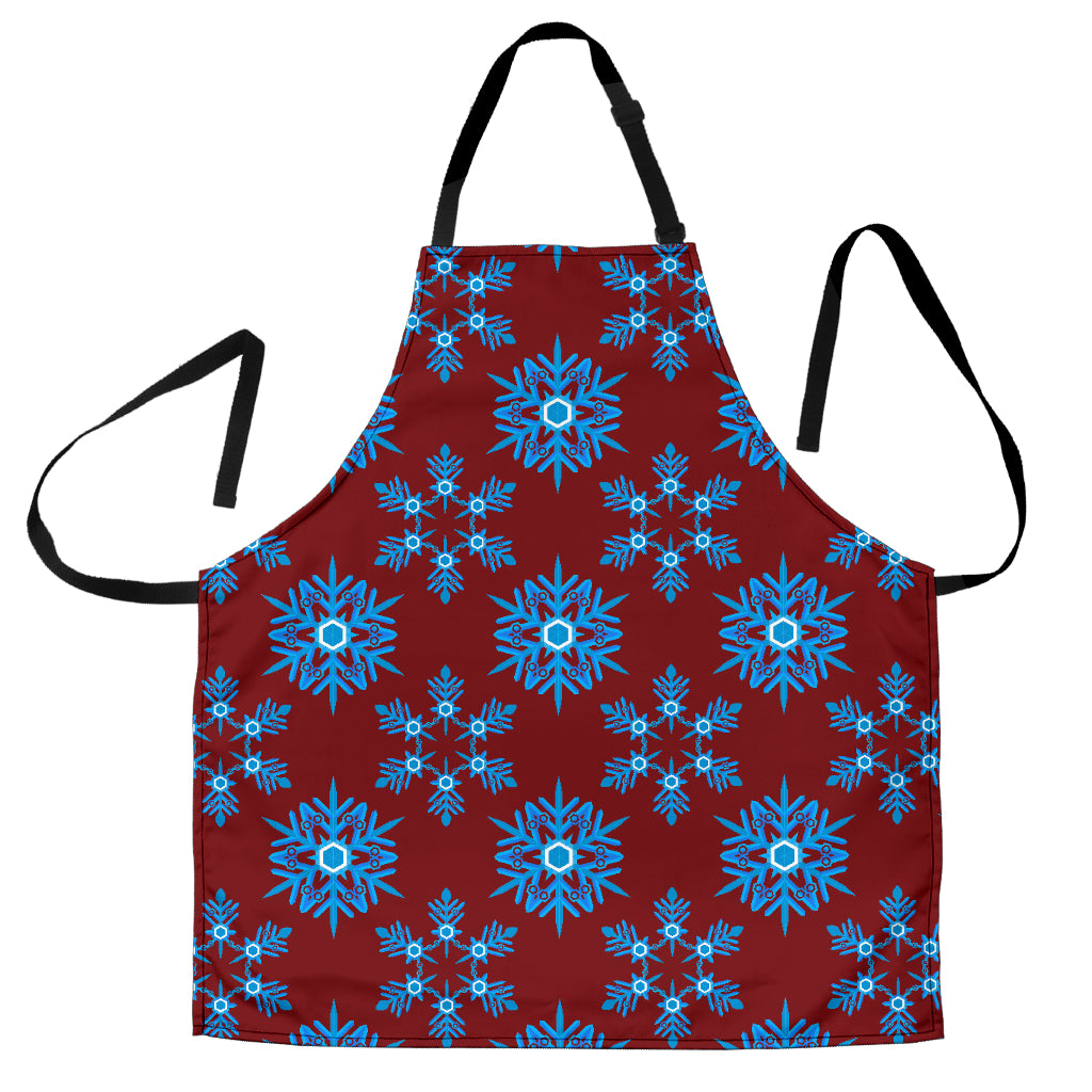 Christmas Apron - Womens Blue Snowflakes Apron