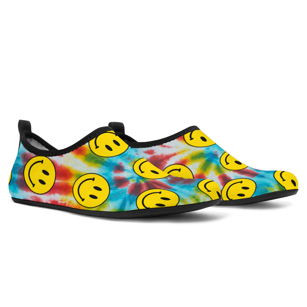 tie dye aqua shoes