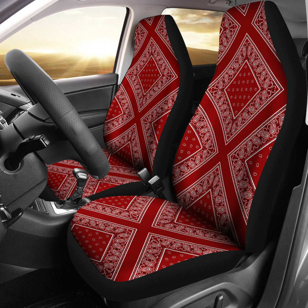 Maroon bucket seat covers