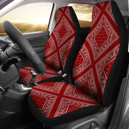 Maroon bucket seat covers