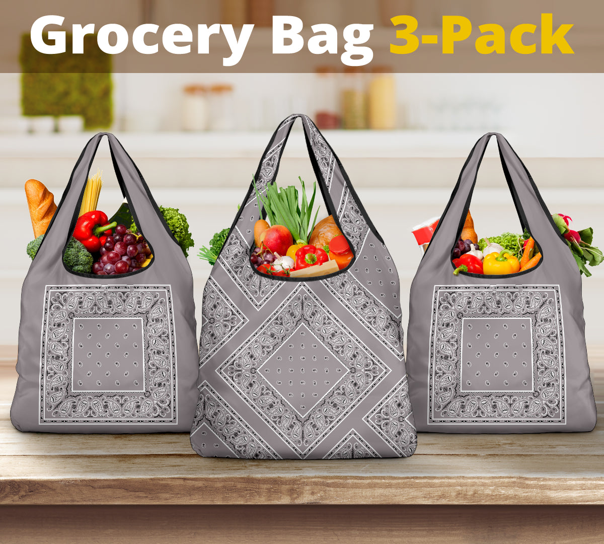 bandana shopping bags