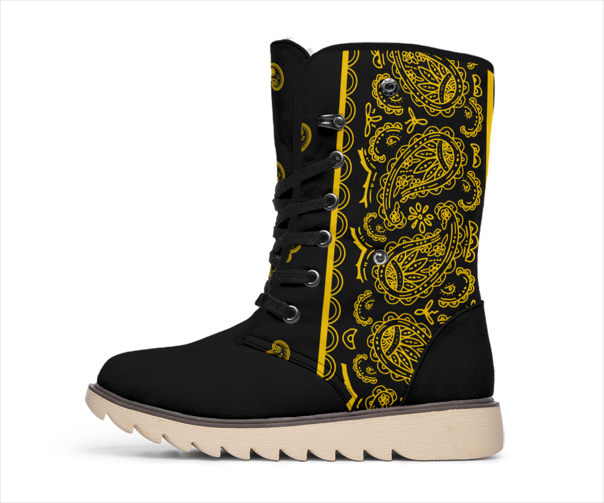 Black Gold Bandana Women's Winter Boots