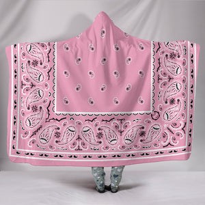 Pink Bandana Hooded Blanket