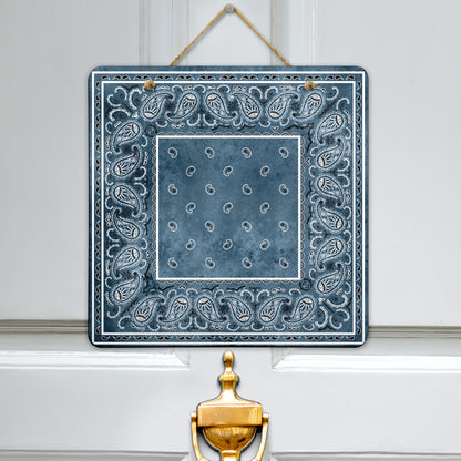Denim Blue Bandana Door Signs