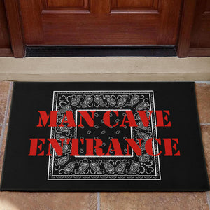 man cave entrance door mat