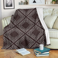 Coffee Brown Bandana Diamond Throw Blanket