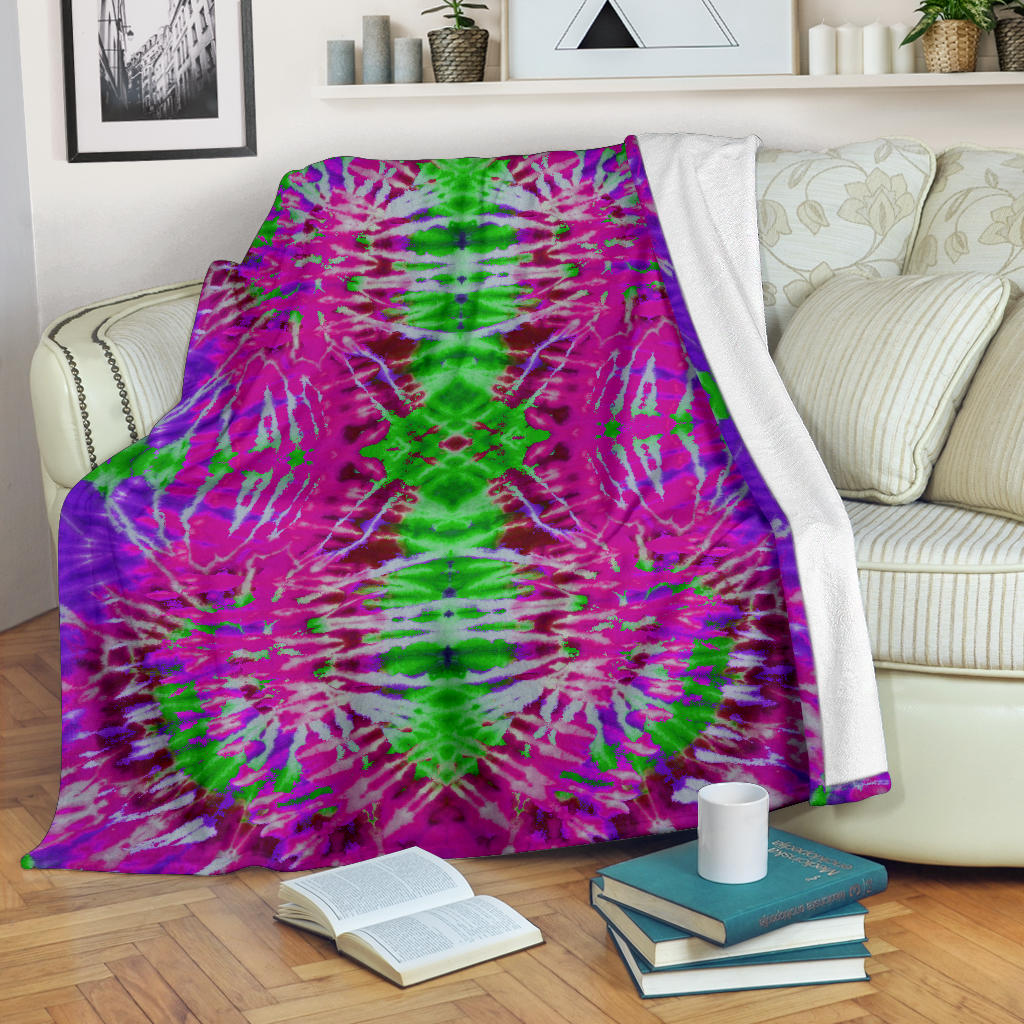 Tie Dye Fleece Throw