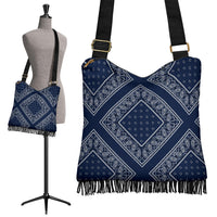 Navy Blue Bandana Bohemian Bag