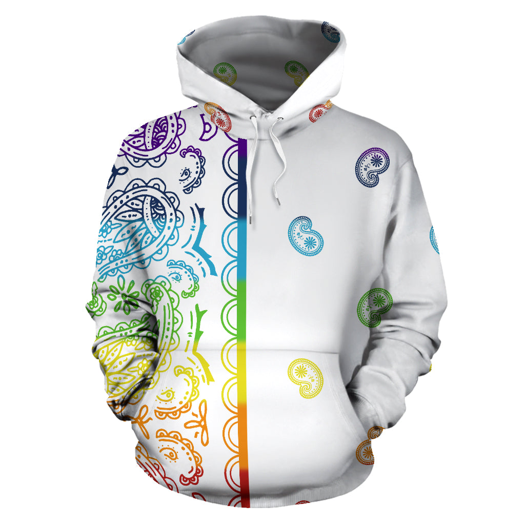 rainbow bandana hoodie
