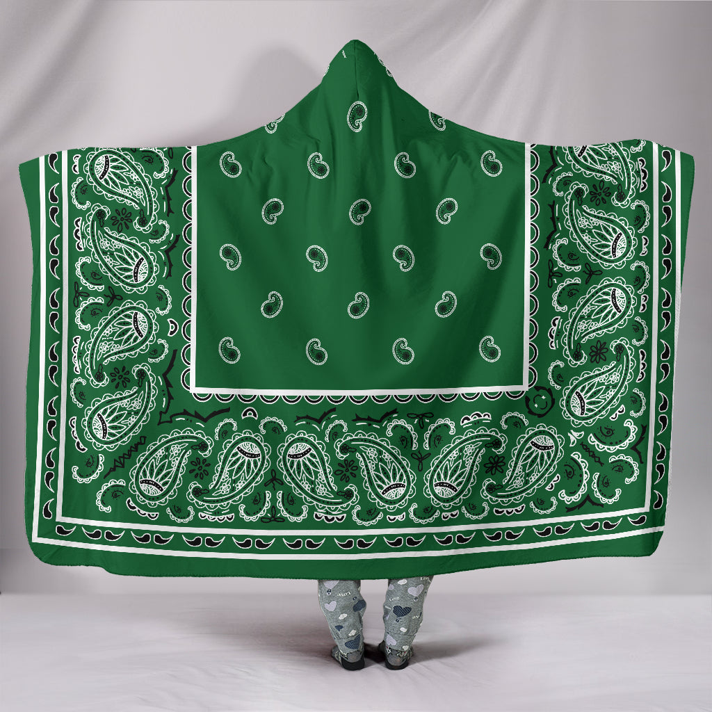 Green Bandana Hooded Blanket