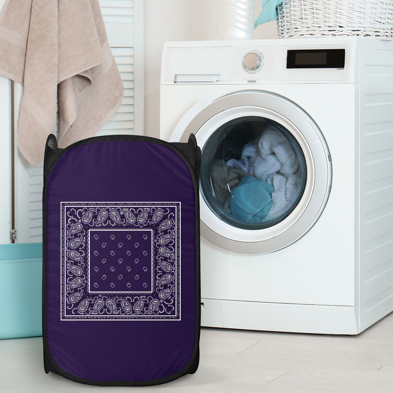 Royal Purple Bandana Laundry Basket