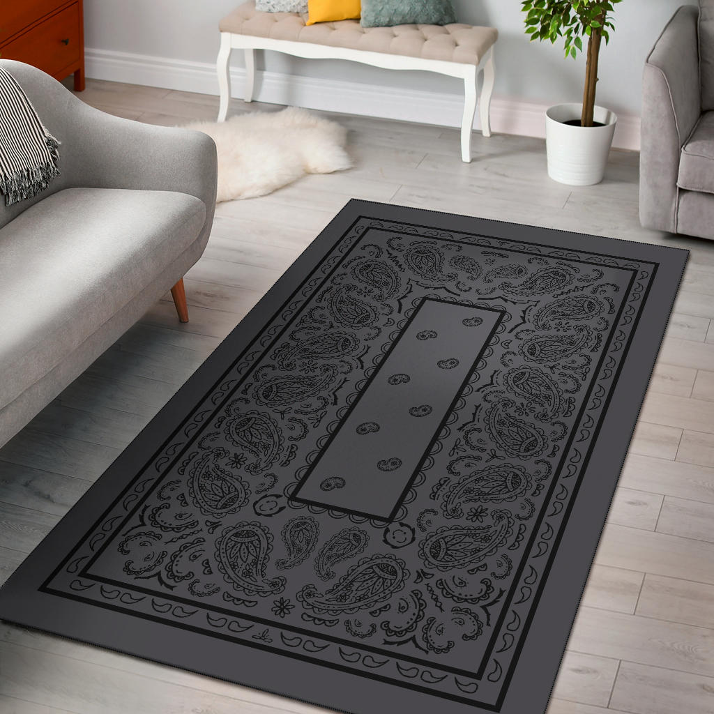 gray and black decorative throw blanket