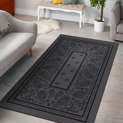 gray and black decorative throw blanket