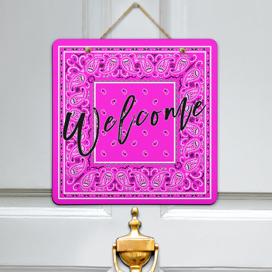 Pink Bandana Welcome Sign