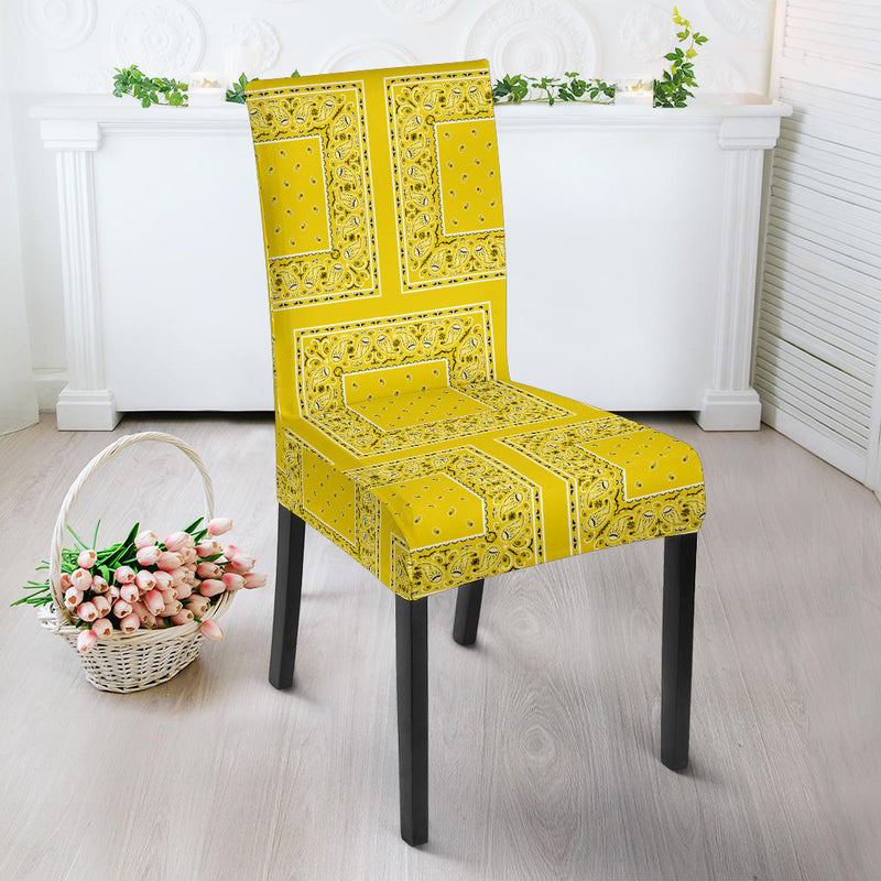Yellow Bandana Dining Chair Slipcovers