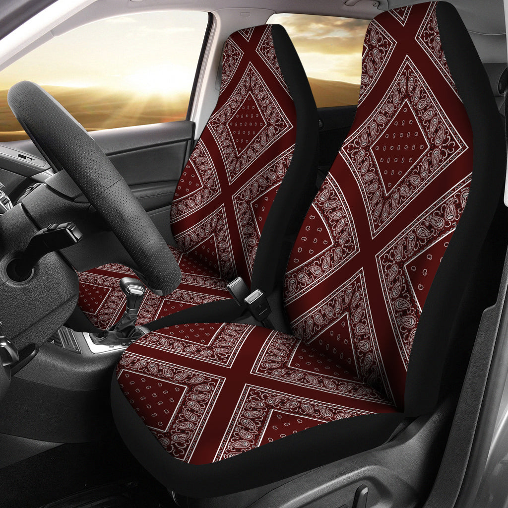 Burgundy car seat cover