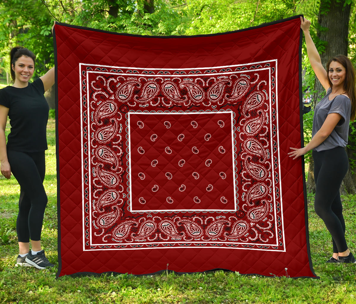 Maroon Red Bandana Quilt