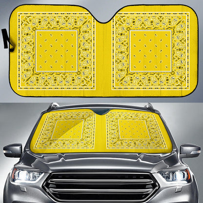 yellow bandanas hot rod window shade