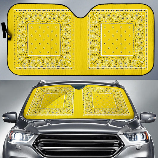 yellow bandanas hot rod window shade