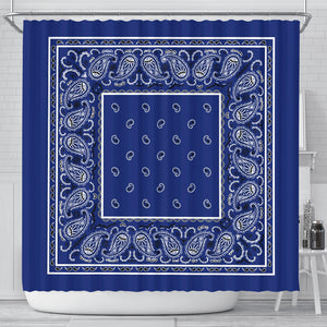 Royal Blue Bandana Shower Curtains
