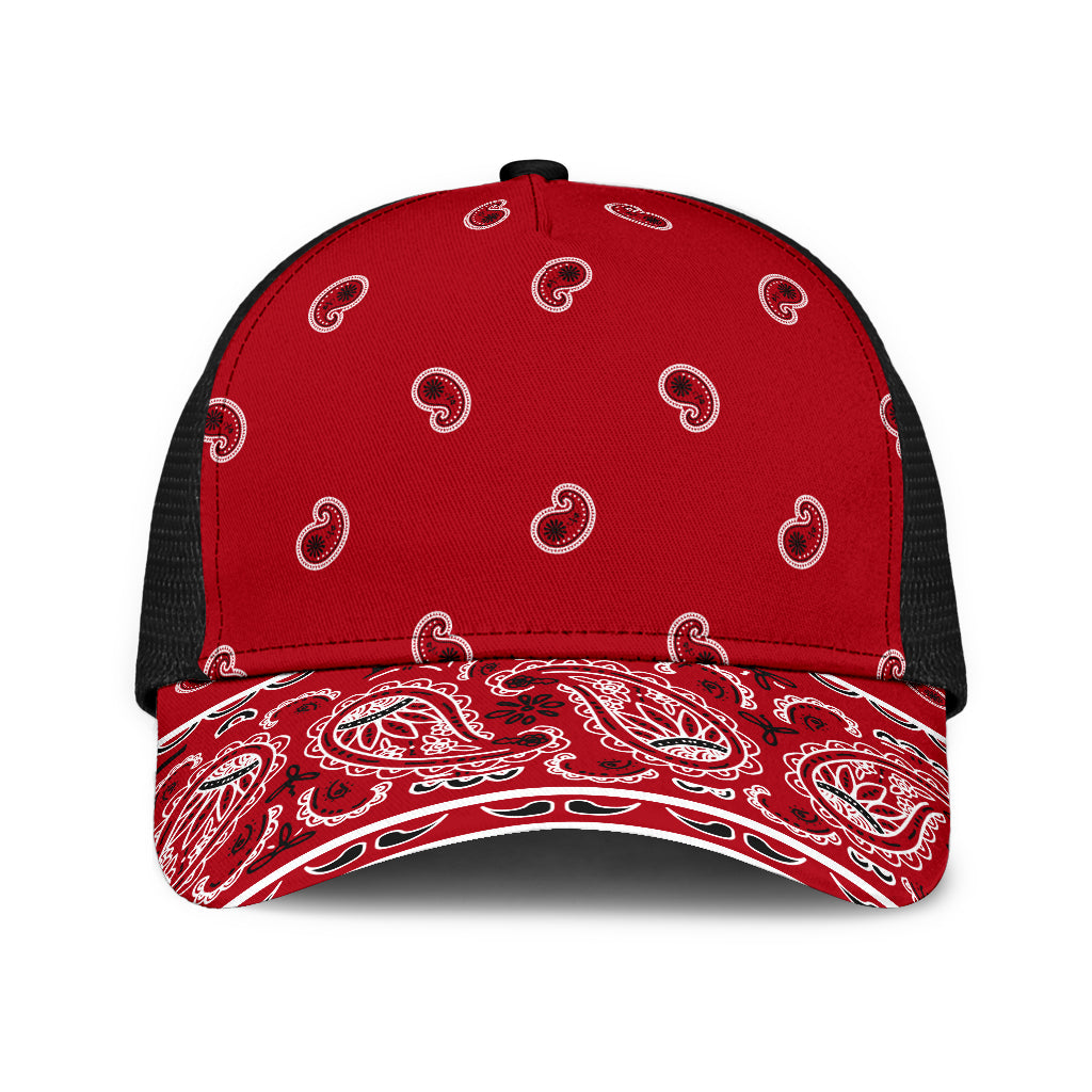 Classic Red Bandana Overload Mesh Back Cap