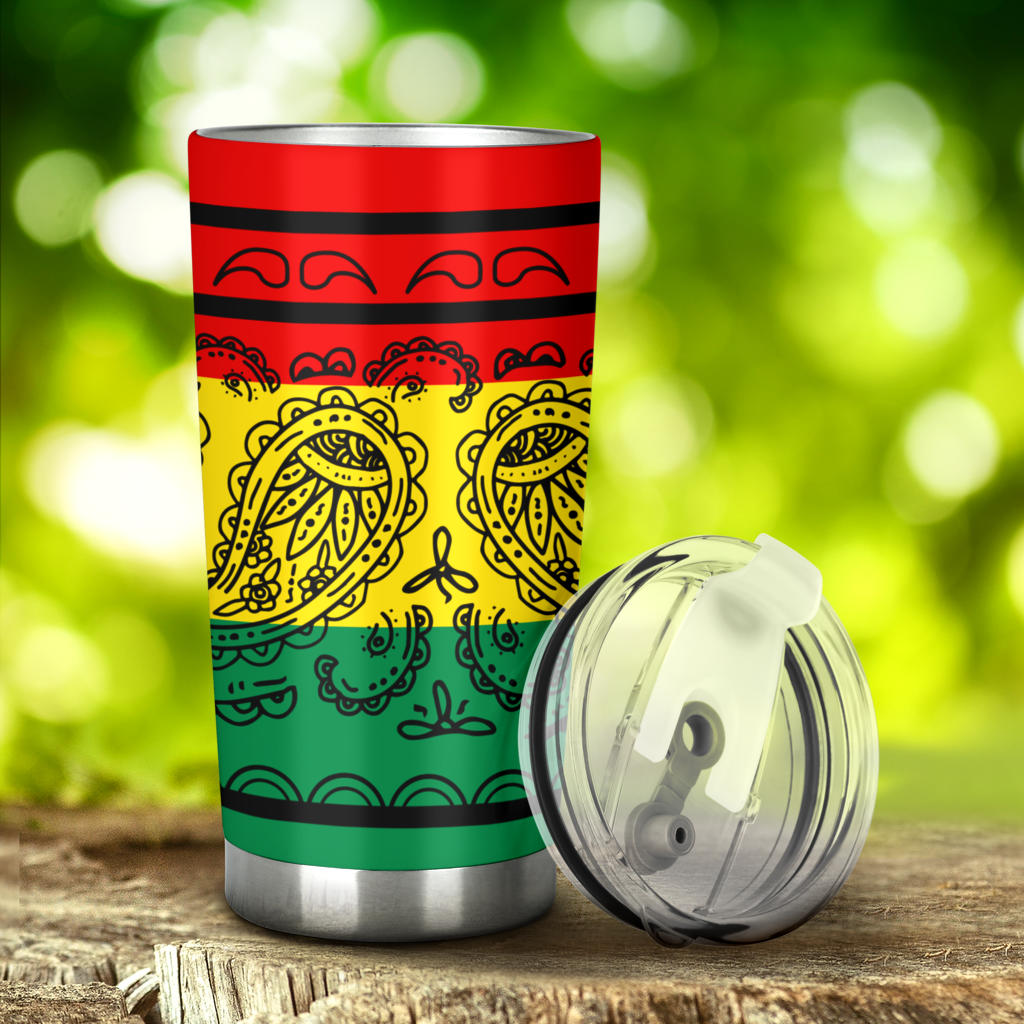 rasta bandana drink tumbler