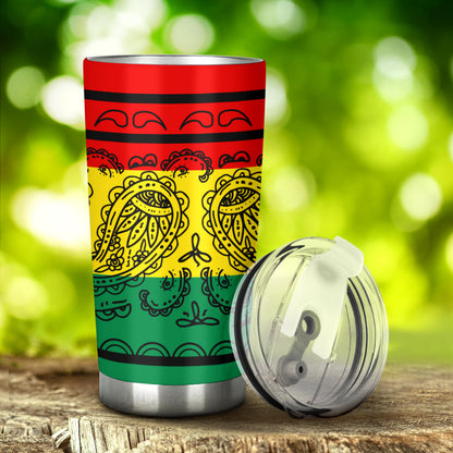 rasta bandana drink tumbler