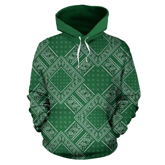 Classic Green Bandanas DB Pullover Hoodie