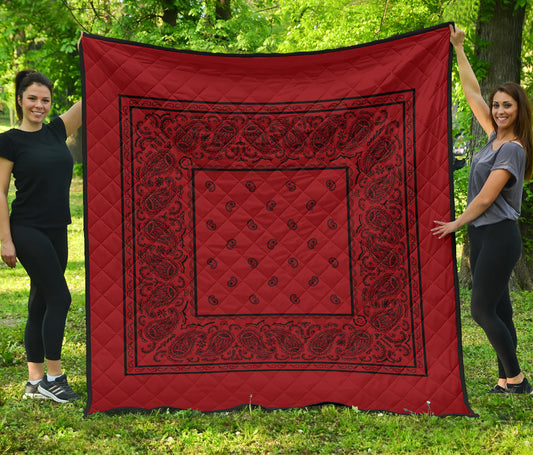 Red with Black Bandana Quilts