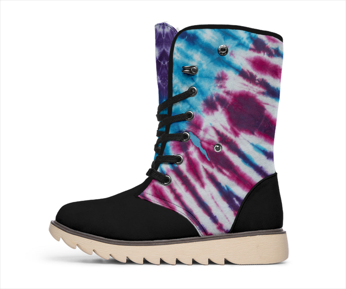 Boho Blues Tie Dye Women's Winter Boots