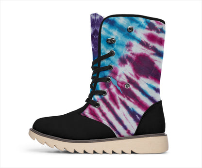 Boho Blues Tie Dye Women's Winter Boots